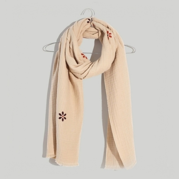 Madewell Accessories - Madewell Embroidered Lightspun Scarf